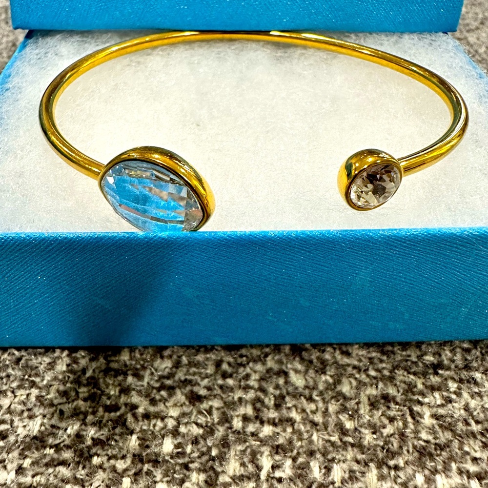Touchstone Crystal by Swarovski gold and crystal cuff
